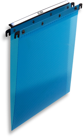 Elba Ultimate Carpetas Colgantes Cajon A4 - Resistente Polipropileno - Transparente para Facil Visibilidad - Color Azul