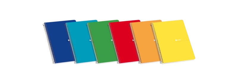 Enri 4º Tapa Dura Cuaderno Espiral Pauta 3 con Margen - 80 Hojas - Diseño Surtido - Resistente Tapa Dura - Pauta 3 con Margen - Espiral de Alta Calidad