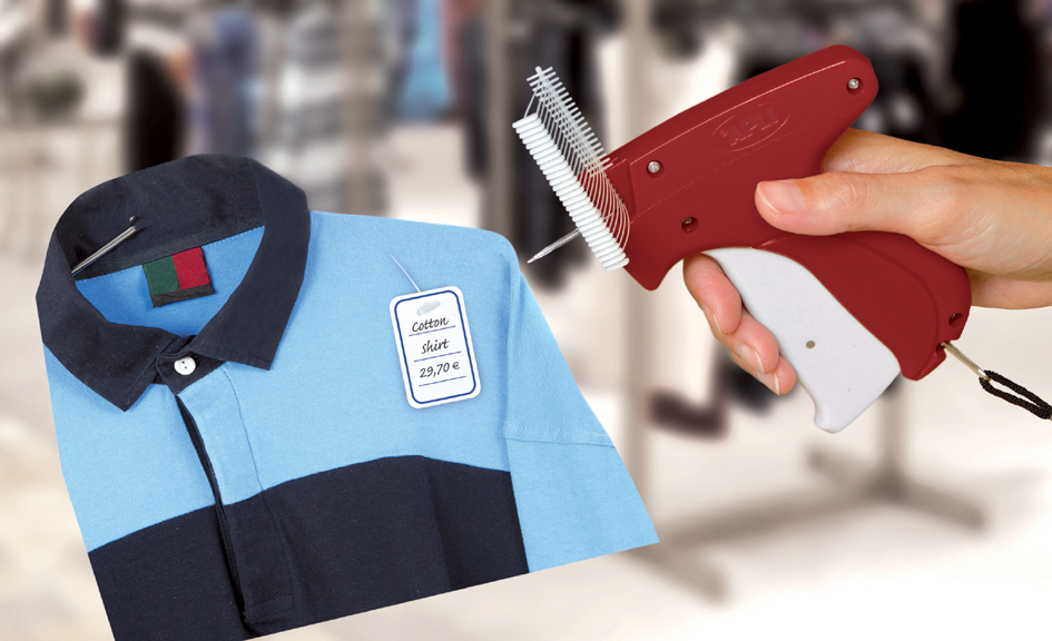Apli Etiquetadora Textil Estandar - Incluye Tapon de Proteccion y Correa de Muñeca - Compatible con Agujas y Navetes Apli