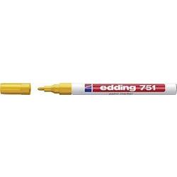Edding 751 Rotulador Permanente - Punta Redonda - Trazo entre 1 y 2 mm. - Tinta Opaca - Secado Rapido - Color Amarillo