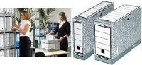 Fellowes Bankers Box Caja de Archivo Definitivo 100mm A4 - Montaje Automatico Fastfold - Carton Reciclado Certificacion FSC - Color Gris
