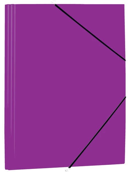 Mariola Carpeta de Polipropileno con Solapas 450 Micras - Formato Folio - Medidas 34x25cm - Cierre con Goma Elastica - Color Violeta