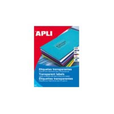 Apli Etiquetas Translucidas Resistentes Intemperie 99.1 x 38.1mm 20 Hojas