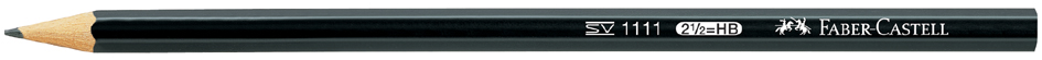 Faber-Castell Castell 1111 Lapiz de Grafito HB - Mina Resistente a la Rotura - Cuerpo con Acabado en Negro