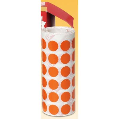 Apli Rollo de 2.832 Gomets Redondos Ø 15mm - Adhesivo Permanente Base Agua - Libre de Disolventes - Color Naranja