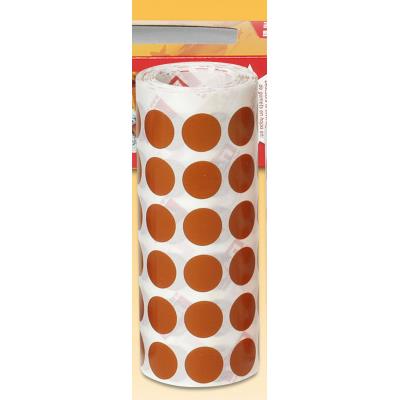 Apli Gomets Redondos Marron Permanentes - Ø 15mm - 59 Hojas Pretroqueladas - 2832 Gomets por Rollo - Ideal para Escuelas y Talleres Infantiles - Normas EN-71 y FSC Cumplidas