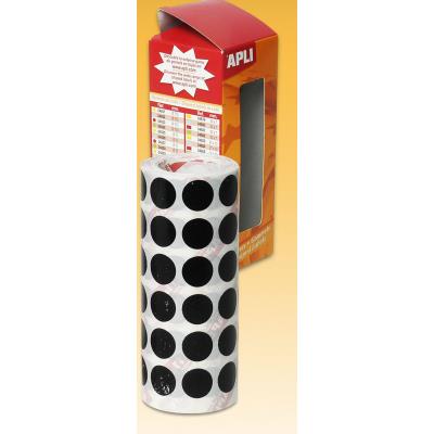 Apli Gomets Redondos Ø 15mm - 59 Hojas Pretroqueladas - 2832 Gomets por Rollo - Adhesivo Base Agua - Normas EN-71 y Cadena de Custodia FSC - Ideal para Escuelas y Talleres Infantiles
