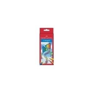 Faber-Castell Super Mine Ergonomics Pack de 12 Lapices de Colores Triangulares Ergonomicos - Mina de 4mm - Resistencia a la Rotura - Colores Surtidos