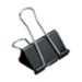 Apli Caja de 12 Pinzas Abatibles 20x41mm - Sujecion hasta 170 Hojas - Clips de Acero Templado en Negro - Asas en Niquel
