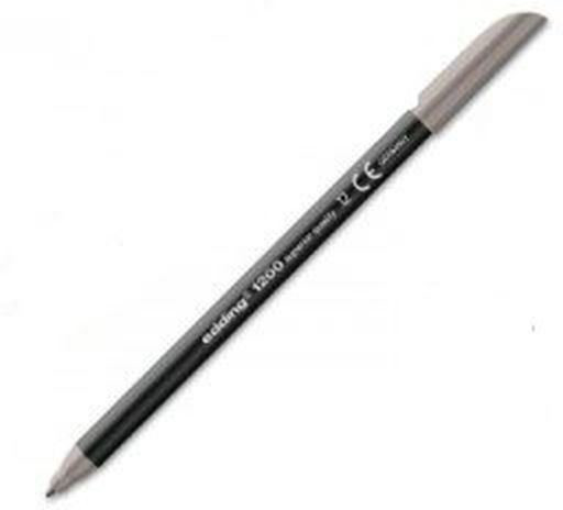 Edding 1200 Rotulador - Punta Redonda - Trazo 1mm - Tinta con Base de Agua - Color Gris