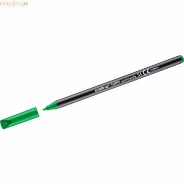Edding 1200 Rotulador - Punta Redonda - Trazo 1mm - Tinta con Base de Agua - Color Verde Neon
