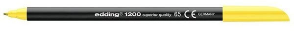 Edding 1200 Rotulador - Punta Redonda - Trazo 1mm - Tinta con Base de Agua - Color Amarillo Neon