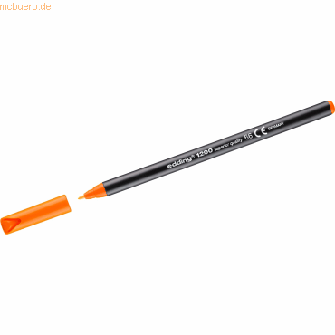 Edding 1200 Rotulador - Punta Redonda - Trazo 1mm - Tinta con Base de Agua - Color Naranja Neon