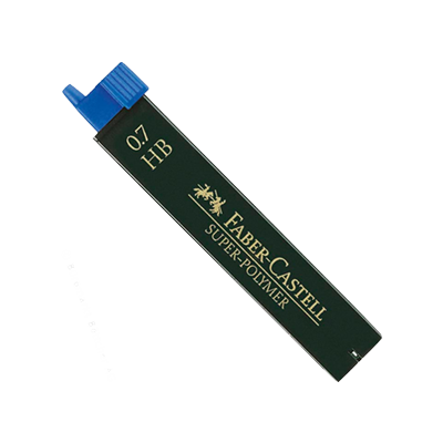 Faber-Castell 9067 Pack de 12 Minas Super-Polymer para Portaminas 0.7 HB - Resistentes y Suaves