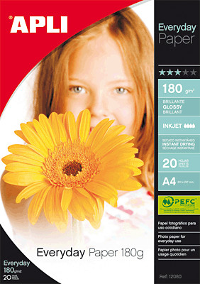 Apli Papel Fotografico Everyday A4 180g 20 Hojas