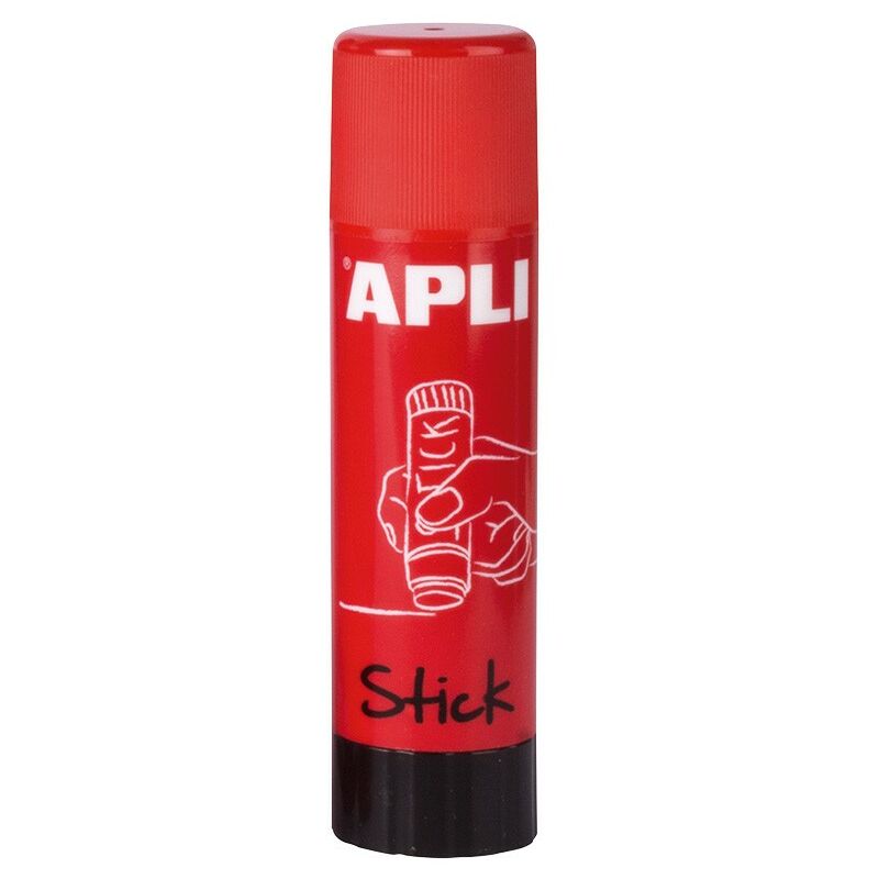 Apli Barra de Pegamento Adhesivo 21g - No Toxica - Secado Instantaneo - No Arruga o Humedece el Papel - Apto para Uso Escolar