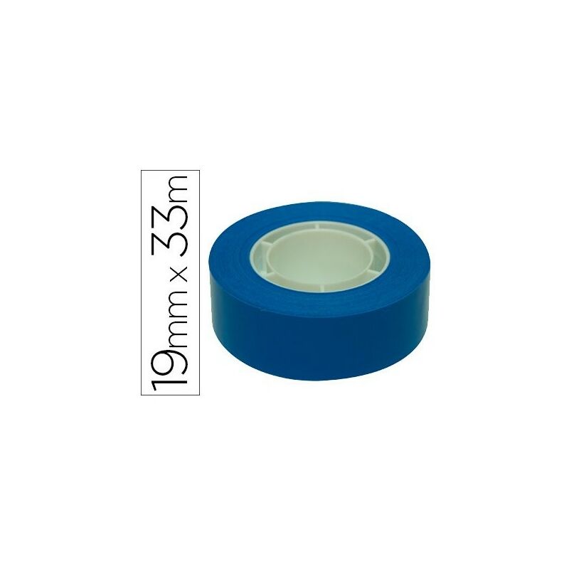 Apli Cinta Adhesiva Azul 19mm x 33m - Resistente al Agua y a la Intemperie - Facil de Cortar con las Manos - Ideal para Manualidades y Embalaje Azul