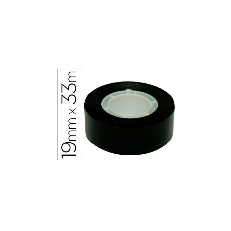 Apli Cinta Adhesiva Negra 19mm x 33m - Resistente al Agua y a la Intemperie - Facil de Cortar con las Manos - Ideal para Uso en Exteriores Negro