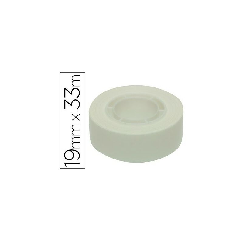 Apli Cinta Adhesiva Blanca 19mm x 33m - Resistente al Desgarro - Facil de Cortar - Adhesion Fuerte Blanco