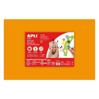Apli Goma Eva Naranja 600x400 - 5 Hojas de Tamaño Grande y Flexible - Ideal para Manualidades y Decoracion