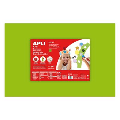 Apli Goma Eva Verde Claro 600x400 - 5 Hojas de Tamaño Grande y Flexible - Ideal para Manualidades y Decoracion