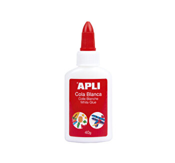 Apli Cola Blanca Liquida 40g - Aplicador de Punta - Libre de Solventes y No Toxica - Apto para uso Escolar