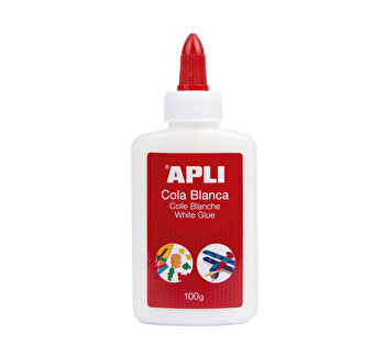 Apli Cola Blanca Liquida 100g - Aplicador de Punta - Libre de Solventes y No Toxica - Apto para uso Escolar