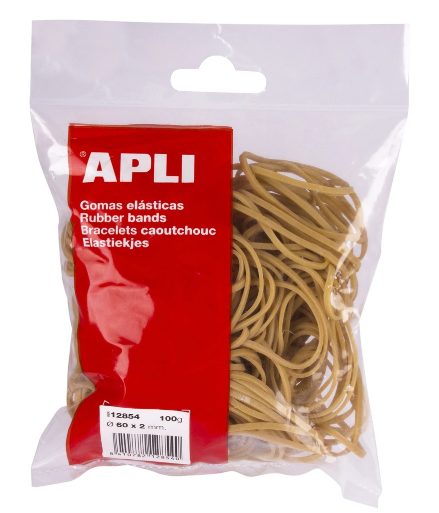 Apli Gomas Elasticas Ø 60 x 2 mm - Alta Calidad - Bolsa con 100g