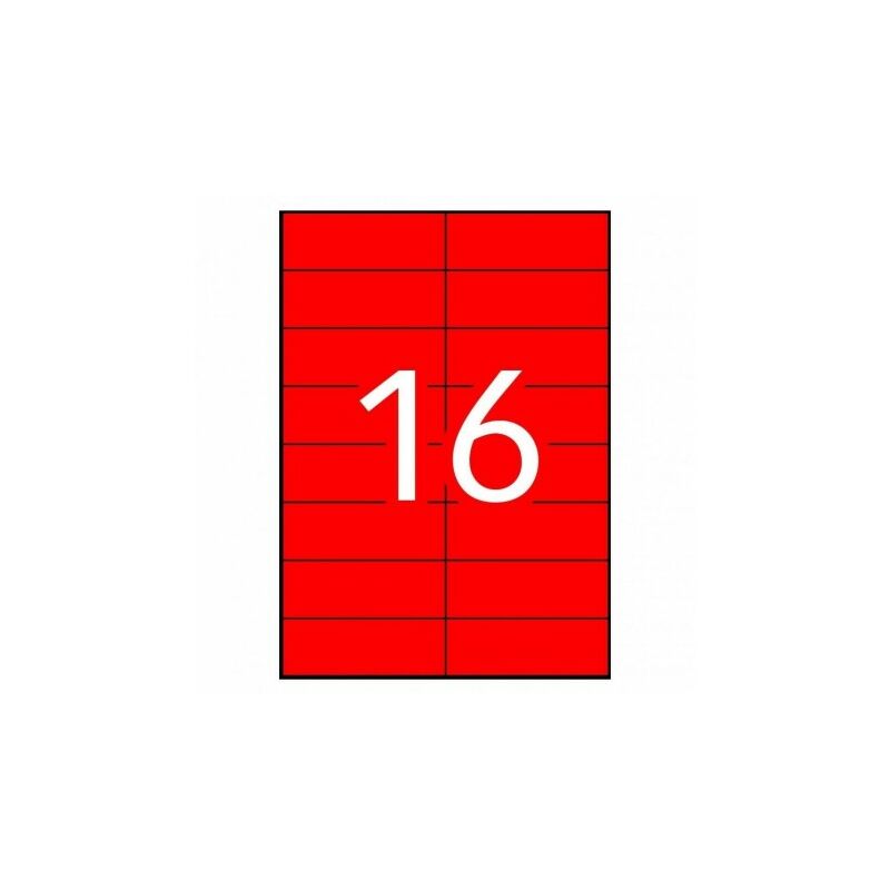 Apli Etiquetas Rojas Permanentes 105.0 x 37.0mm 100 Hojas