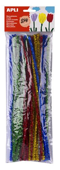 Apli Pack de 50 Limpiapipas Ø 6 mm x 300 mm - Colores Surtidos