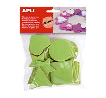 Apli Formas Goma Eva Multicapa 25 U - Material de Alta Calidad - Multicolor - Facil de Cortar y Pegar