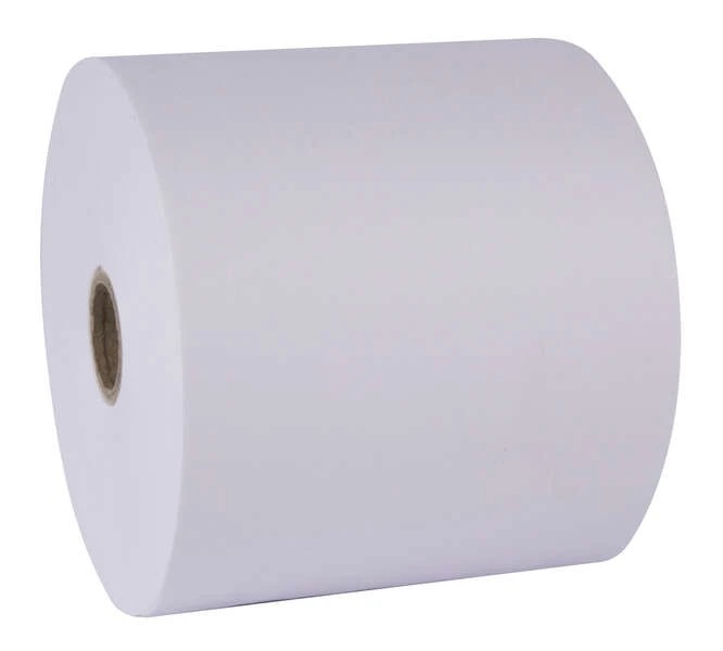 Apli Papel Electra Rollo - 57x65x12mm - Resistente al Agua y al Desgarro - Ideal para Etiquetas y Señalizacion - Blanco