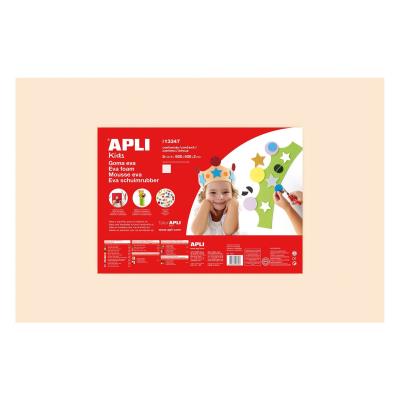 Apli Goma Eva Piel Claro 600x400mm - 5 Hojas de Tamaño Grande y Flexible - Ideal para Manualidades y Decoracion