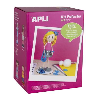 Apli Kit de Manualidades Fofucha Eva - Todo Incluido - Instrucciones Visuales - Nivel Medio