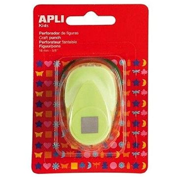 Apli Perforadora Cuadrada de Papel - Figura de 16mm - Alta Calidad para Papel, Carton y Cartulina - Deposito de Papel - Doble Uso para Decoracion - Ideal para Manualidades - Color Plateado