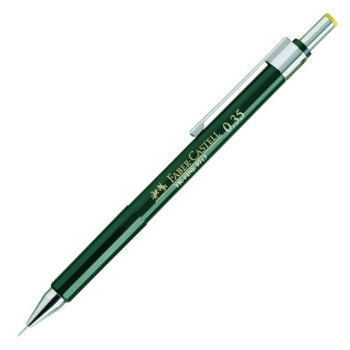 Faber-Castell TK-Fine 9713 Portaminas - Mina HB - Trazo 0.35mm - Goma de Borra Integrada