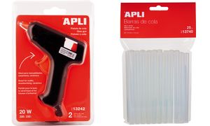 Apli Pack de 25 Barras Termofusibles Ø7.5mmx10cm - Precision y Limpieza en tus Trabajos - No Gotea - Compatible con Pistolas Ø7.5mm