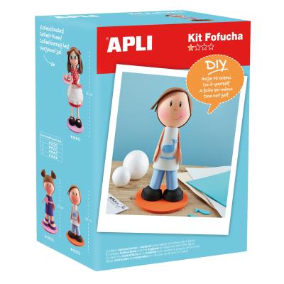 Apli Kit de Manualidades Fofucha Niño - Incluye Material Completo - Patrones e Instrucciones Visuales - Ideal para Principiantes