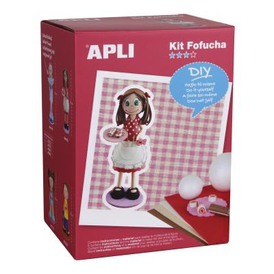 Apli Kit de Manualidades Fofucha Pastelera - Incluye Material Completo - Patrones e Instrucciones Visuales - Ideal para Expertos en Fofuchas