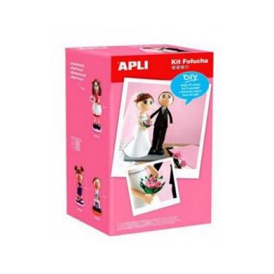 Apli Kit de Manualidades Fofucha Novios - Todo Incluido - Instrucciones Visuales - Nivel Avanzado