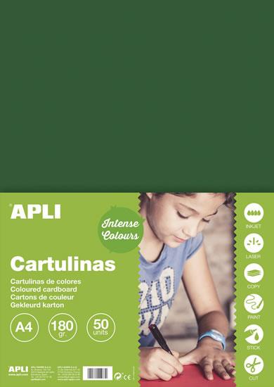 Apli Cartulina Verde Oscuro A4 170g 50 Hojas