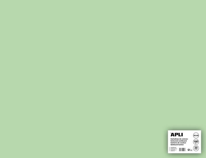 Apli Cartulina Verde Esmeralda 50 x 65cm 170g 25 Hojas
