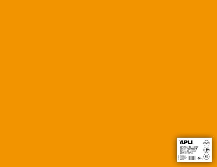 Apli Cartulina Naranja 50 x 65cm 170g 25 Hojas