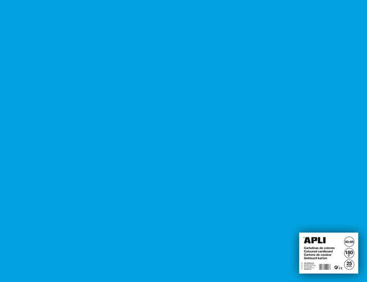 Apli Cartulina Azul Cielo 50 x 65cm 170g 25 Hojas