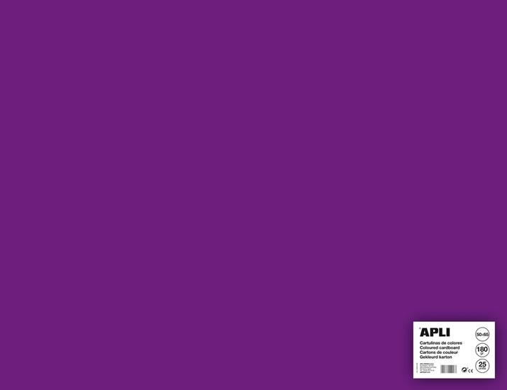 Apli Cartulina Violeta 50 x 65cm 170g 25 Hojas