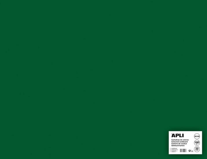Apli Cartulina Verde Oscuro 50 x 65cm 170g 25 Hojas