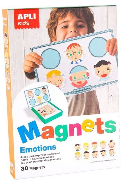 Apli Kids Juego Magnetico Emociones  - 30 Fichas Tematicas - Fomenta la Observacion y la Imaginacion - Recomendado para Niños a partir de 3 Años
