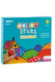 Apli Color Sticks Temperas Solidas - Caja de 96 Unidades de 10g - Colores Surtidos Ideales para Escuelas y Colectivos - Acabado Satinado y Secado Rapido en Menos de 3 Minutos - Flexible y sin Disolventes