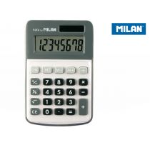 Milan Calculadora de 8 Digitos - Calculadora de Sobremesa - 3 Teclas de Memoria y Raiz Cuadrada - Color Gris