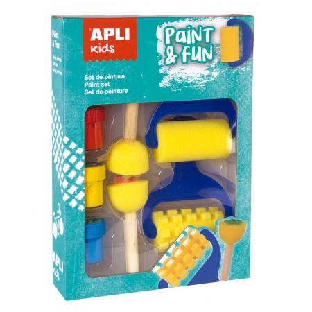Apli Pack de Pintura para Niños - Incluye 3 Temperas y Accesorios - Fomenta la Creatividad y la Colaboracion